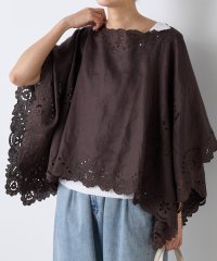 BEARDSLEY/パネル刺繍リネンポンチョ/508004080