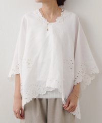 BEARDSLEY/パネル刺繍リネンポンチョ/508004080