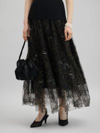 petirobe/プチローブ petirobe フラワー刺繍チュールスカート/508005032