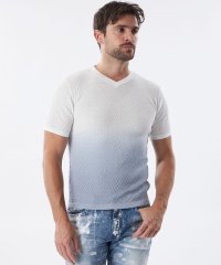EPOCA UOMO/【PRIMA COLLECTION】Vネックショートスリーブグラデーションニット/507937565