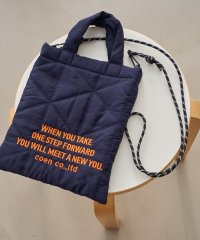 coen/ロゴ刺繍 幾何柄 キルト2wayショルダーバッグ/507967876