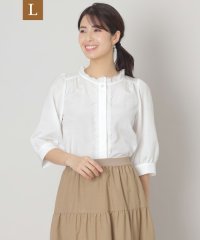 TO BE CHIC(L SIZE)/【L】ブライトクロス アイレットレースブラウス/507978106