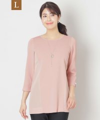 TO BE CHIC(L SIZE)/【L】レーヨンナイロンニットドッキング チュニック/507978108