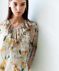 EPOCA/ウォーターカラーフラワープリント ラッフルブラウス/507989827