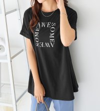 Viola e Viola/ヴィオラ エ ヴィオラ Viola e Viola 大人の華やかプリントチュニックTシャツ/508006155