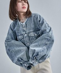 Fashion Letter/ファッションレター Fashion Letter ノーカラー オーバーサイズデニムジャケット/508006364