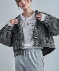 Fashion Letter/ファッションレター Fashion Letter ノーカラー オーバーサイズデニムジャケット/508006364