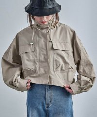 Fashion Letter/ファッションレター Fashion Letter スタンドカラー ショート丈ナイロンジャケット/508006367