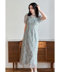 niana/ニアナ niana 刺繍レースギャザースリーブドレス パーティードレス オケージョンドレス 結婚式 二次会 同窓会 成人式 お呼ばれワンピース/508006378