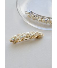 niana/ニアナ niana パールオーロラビーズバレッタ ヘアアクセサリー オケージョン ボリューム ゴールド シルバー 結婚式 二次会 成人式 同窓会 卒業式 入学式/508006390