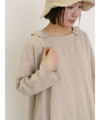 Samansa Mos2/【Cross×Linen】フリルカラーブラウス/508006578