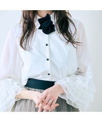 Audie a Muses/シアーフリルスリーブブラウス/508006581