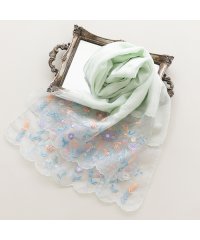 Rose Tiara(L SIZE)/オーガンジー切替刺繍ストール/508007051