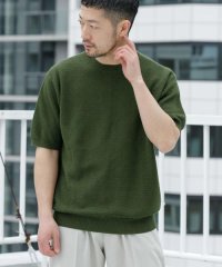 URBAN RESEARCH ROSSO/『WEB限定』変形カノコ半袖クルーネックニット/508007399