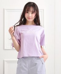 ピンク ラテ PINK－latte 袖ラインリボンTシャツ