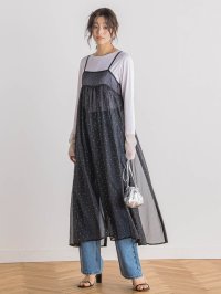 Droite Lautreamont/ドロワット ロートレアモン Droite lautreamont 箔ドットオーガンキャミワンピース≪手洗い可能≫/508008244