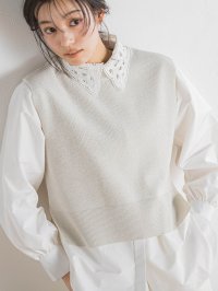 Droite Lautreamont/ドロワット ロートレアモン Droite lautreamont ラメ片畦ベスト≪手洗い可能≫/508008246