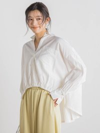 Droite Lautreamont/ドロワット ロートレアモン Droite lautreamont 【WEB限定】ストライプショートシャツ≪洗濯機で洗える≫/508008250