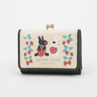 Gaspard et Lisa/リサトガスパール Gaspard et Lisa リサとガスパール イチゴ柄 がま口 三つ折り財布/508008293