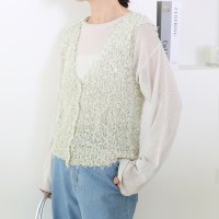 Aletta vita/アレッタ ヴィータ Aletta vita チュールテープヤーンVネックベスト/508008324