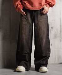 1111clothing/ワンフォークロージング 1111clothing オーバーダイ ダブルニーデニムパンツ/508008330