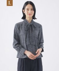 TRANS WORK(L)/【L】【新色追加】【ウォッシャブル】ジオメトリックプリントブラウス/507898311