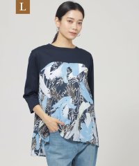 エヴェックス バイ クリツィア　Lサイズ/【L】【ウォシャブル】フラワープリントコンビカットソー/507995615