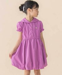 BeBe Petits Pois Vert/丸襟パフスリーブバルーンワンピース(95~150cm)/508009313
