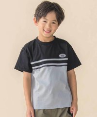 BeBe Petits Pois Vert/天竺バイカラーステッチテープポイント半袖Tシャツ(95~160cm)/508009323