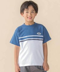 BeBe Petits Pois Vert/天竺バイカラーステッチテープポイント半袖Tシャツ(95~160cm)/508009323