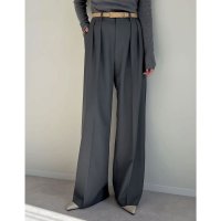 Re:EDIT/リエディ Re:EDIT [2025SS COLLECTION][入卒式 セレモニー][低身長/高身長サイズ有]ストレッチミックスツイルダブルタックワイドパンツ/508009534