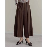 Re:EDIT/リエディ Re:EDIT [2025SS COLLECTION][低身長/高身長サイズ有]ストレッチミックスツイルガウチョパンツ/508009546