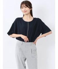 m.f.editorial/バイカラー 半袖プルオーバーブラウス/508010039