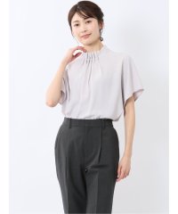 m.f.editorial/タックパール 半袖プルオーバーブラウス/508010040