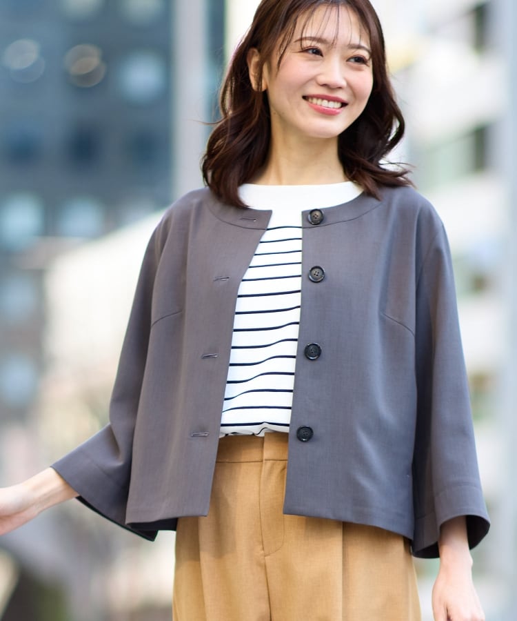OLD JOE BRAND ノーカラージャケット グレー　38 楽天ランキング1位】 OLD JOE グレー38 ノーカラージャケット