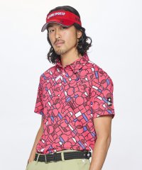 le coq sportif GOLF /ルコックスポルティフ ゴルフ le coq sportif golf 【大きいサイズ】モンドリアングラフィック小柄半袖シャツ/508010349