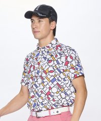 le coq sportif GOLF /ルコックスポルティフ ゴルフ le coq sportif golf 【大きいサイズ】モンドリアングラフィック小柄半袖シャツ/508010349