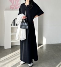 GeeRA/ジーラ GeeRA 【接触冷感】前後2WAYハーフジップTシャツワンピー ス/508010432