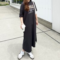 GeeRA/ジーラ GeeRA 綿100％アソートロゴプリントTシャツワンピース/508010433