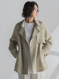 la.f…(Lsize)/ラ エフ エルサイズ la.f…(Lsize) 【大きいサイズ】ショートトレンチコート≪手洗い可能≫/508010594