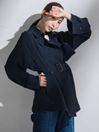 la.f…(Lsize)/ラ エフ エルサイズ la.f…(Lsize) 【大きいサイズ】ショートトレンチコート≪手洗い可能≫/508010594