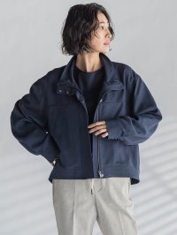 la.f…(Lsize)/ラ エフ エルサイズ la.f…(Lsize) 【大きいサイズ】スタンドカラーデニムブルゾン≪洗濯機で洗える≫/508010595