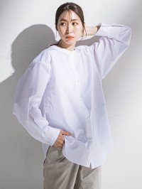 la.f…(Lsize)/ラ エフ エルサイズ la.f…(Lsize) 【大きいサイズ】バンドカラーシャツ≪洗濯機で洗える≫/508010597