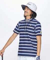le coq sportif GOLF /ルコックスポルティフ ゴルフ le coq sportif golf 【大きいサイズ】ボーダー柄ハーフジップシャツ/508011102