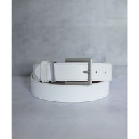 florge/フロージュ florge 【メンズ・レディース兼用】【長さカットOK】マットシルバーバックルレザーライク太ベルト/508011141