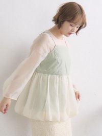 RETRO GIRL/レトロガール RETRO GIRL キャミドッキングバルーンブラウス/508011402