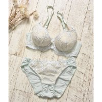 Honeys/ハニーズ Honeys ラメ刺繍ブラセット 下着 アンダーウェア ブラセット ブラジャー ショーツ ソフトワイヤー チュール ラメ糸入り 花柄刺繍 レディース /508011550