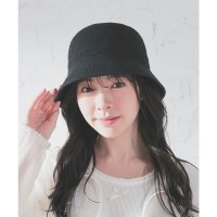 Honeys/ハニーズ Honeys サーモニットバケット 帽子 バケットハット ハット サーモニット素材 無地 ロゴ ガーリー サイズ調整 夏 白 黒 シンプル レディース/508011551