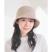 Honeys/ハニーズ Honeys サーモニットバケット 帽子 バケットハット ハット サーモニット素材 無地 ロゴ ガーリー サイズ調整 夏 白 黒 シンプル レディース/508011551