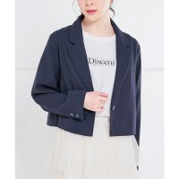 Honeys/ハニーズ Honeys ショート丈テーラードジャケット アウター テーラードジャケット ショート丈ジャケット ショート丈 再生ポリエステル 無地 レディース/508011585